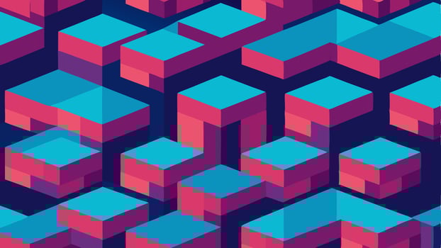 Stylish Repeating Cubes Pattern with a Contemporary 3D Look vector