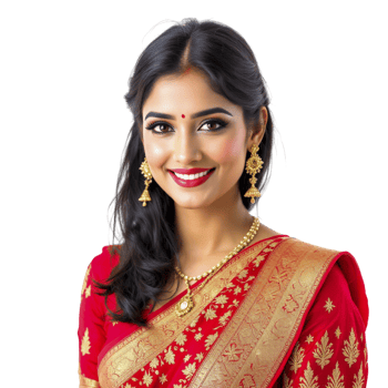 Indian woman in red sari png