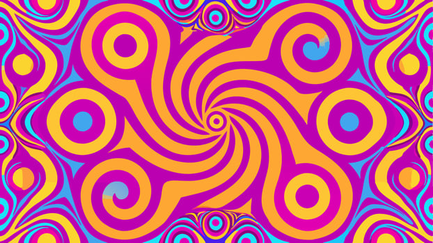 A Vibrant Psychedelic Pattern With Neon Swirls Colorful Abstract Design vector