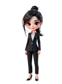 3d character of a business woman png
