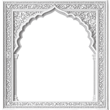 A white frame with an ornate design png