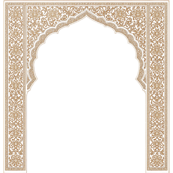 An ornate arch with a white background png