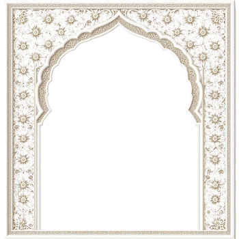 An ornate white frame with a floral design png