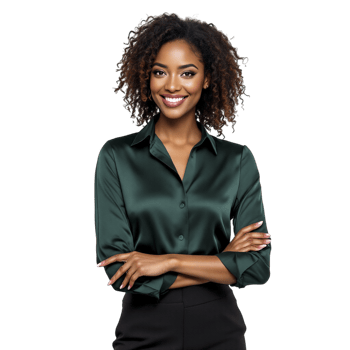A beautiful young woman in a green shirt png