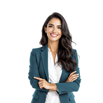 A beautiful woman in a business suit png