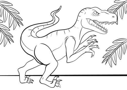 Illustration of a velociraptor png
