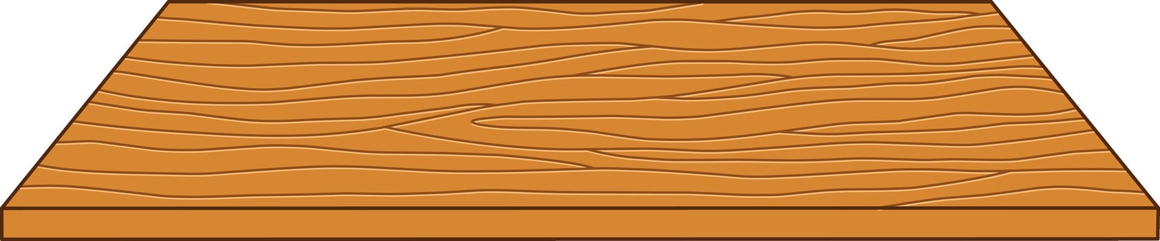 Brown Wooden Table Top Front View. Flat and Simple Style. vector