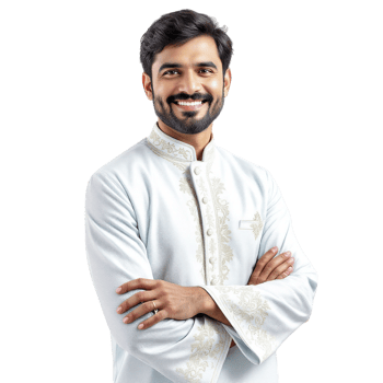 A man in traditional indian clothing png