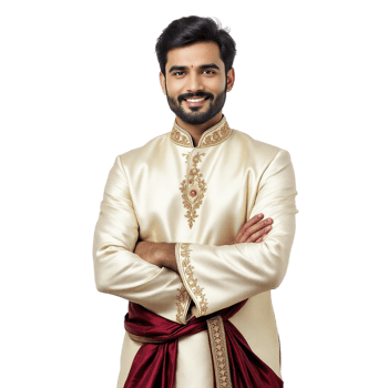 An indian man in a traditional outfit png