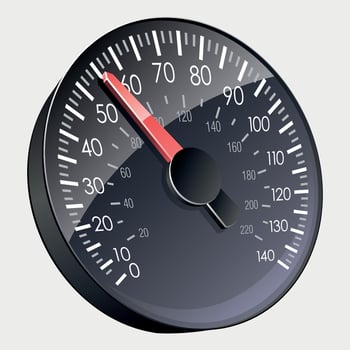 car speedometer on white background vector
