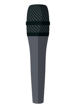 black and white icon of concert studio microphone isolated on white background vector
