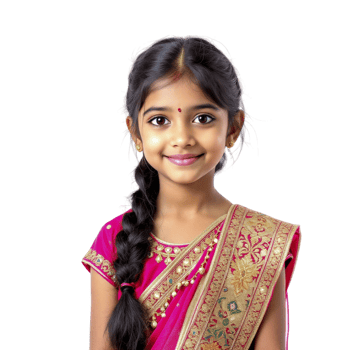 Indian girl in pink sari png