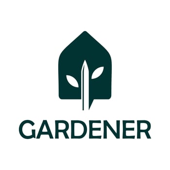 garden flat minimalist logo design isolated on white background vector
