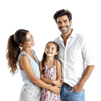 A family posing for a photo together png