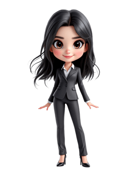 3d female business woman in suit png