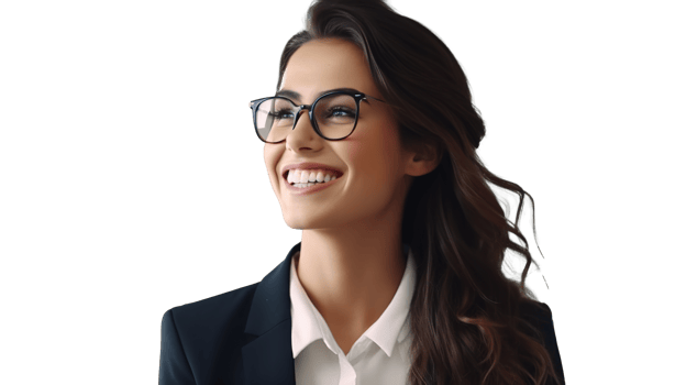 Young Happy Cheerful Professional Businesswoman on Transparent png