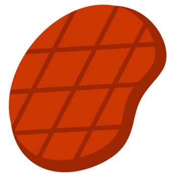 Roast meat food illustration png