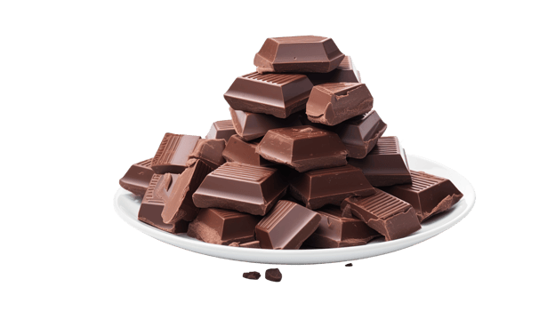 Pieces of Dark Chocolate on Transparent Background. Cocoa, Candy png