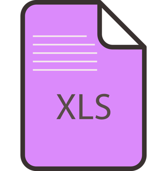 Creative Xls File Icon Fill And Outline Rounded Corners Graphic png