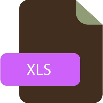 Xls File Extension Icon Rounded Corners And Deep Color Illustration png