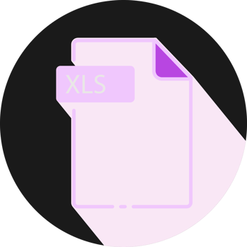 Xls File Fomat Minimal Icon With Circle Outside Art png