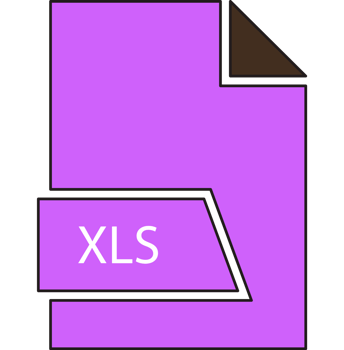 Xls File Format Icon In Shapes 2 Colors And Side Contour Art png