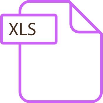 Modern Xls File Format Icon Rounded Shapes Outline png