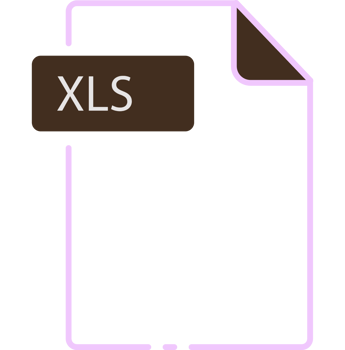 Modern Xls File Format Minimal Icon Outline png