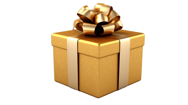 Festive Christmas Present Isolated on Transparent png