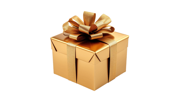 Festive Christmas Present Isolated on Transparent Background png