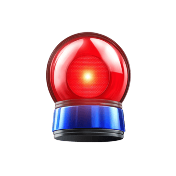 A cute Red and Blue Police Siren Light png