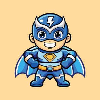 Adorable Ninja Mascot Logo Character Cartoon Illustration vector