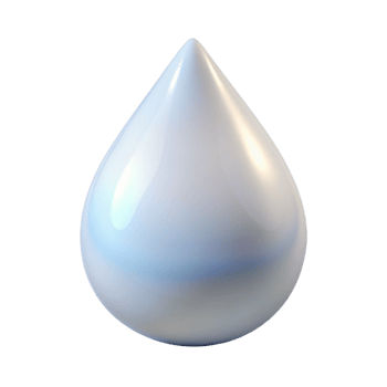 stunning classic A single, luminous tear-shaped droplet, emitting a soft, white light, minimalist style detailed png