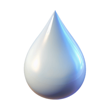 extraordinary creative A single, luminous tear-shaped droplet, emitting a soft, white light, minimalist style detailed png