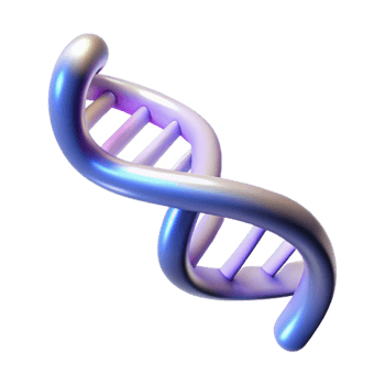 impressive minimalist A DNA strand forming a double helix, glowing with an ethereal light, abstract and minimalist style exclusive png