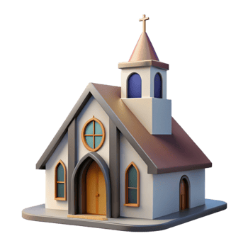beautiful rustic Modernist church, minimalist design, stained glass windows, soft natural light, spiritual, exclusive png