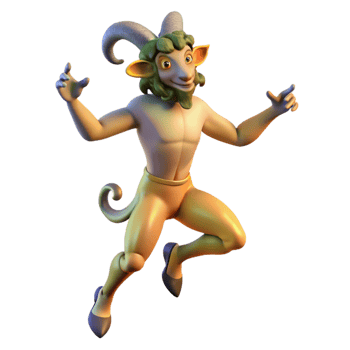 magnificent contemporary A Playful Satyr Dancing in a Forest exclusive png