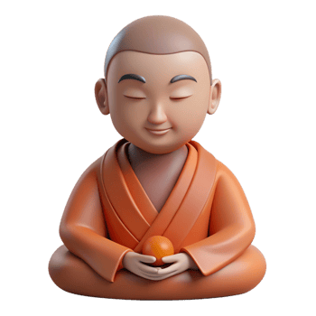 extraordinary vintage Portrait of a serene monk in meditation, soft natural lighting, minimalist style 4K png