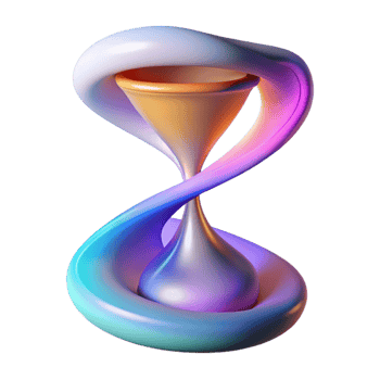 vibrant modern An abstract representation of time, using flowing lines and shifting colors, lit by a soft, gradient light high quality png