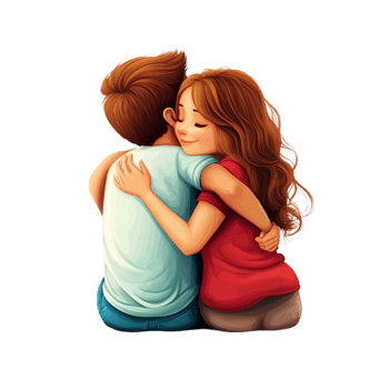 Loving Couple Hugging Romantic Affectionate Relationship png
