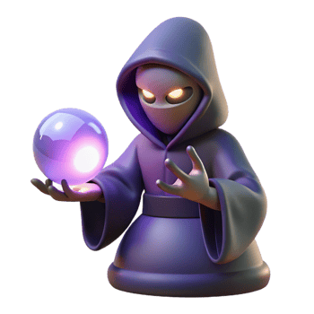 dramatic contemporary A Mysterious Sorcerer Conjuring a professional png