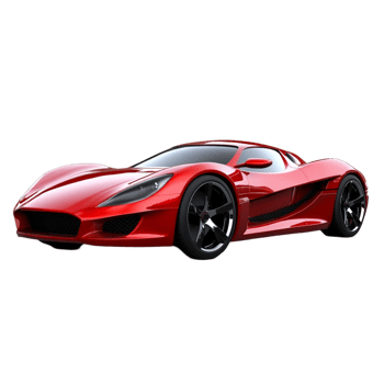 Modern red sports car on sleek luxury vehicle png