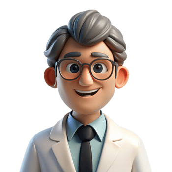 magnificent creative Portrait of a scientist with lab coat and glasses, a curious expression, brightly lit laboratory, scientific photography style original png