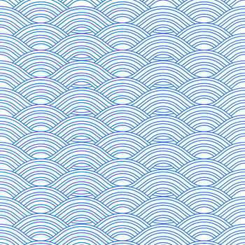 Blue Japanese wave pattern background vector
