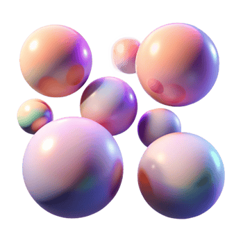 elegant artistic A field of floating orbs with shifting, gradient colors, illuminated by a soft, diffuse light, dreamlike style genuine png