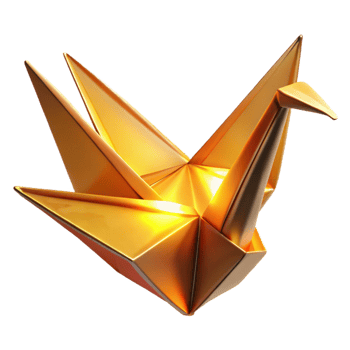 stunning classic A Single Unfolding Origami Crane Made authentic png