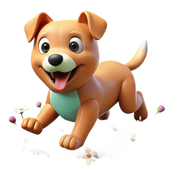 wonderful contemporary A Playful Puppy Running Through a Field high quality png