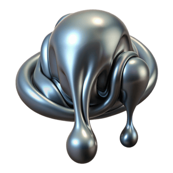 wonderful abstract A cascade of flowing, liquid mercury, reflecting a distorted image of the surrounding environment, surrealist style 4K png