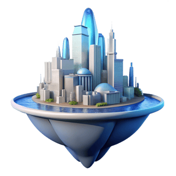 wonderful minimalist A Futuristic Cityscape Built on the authentic png