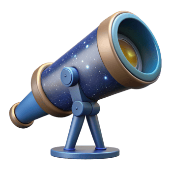 beautiful traditional A giant telescope pointed towards a distant galaxy, starry night sky, astrophotography style 4K png